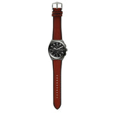 Fossil Everett Chronograph Grey Dial Brown Leather Strap Watch for Men - FS5799 Authentic Buy Shop Now