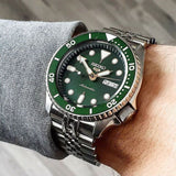 Seiko 5 Sports Automatic Analog Green Dial Silver Steel Strap Watch For Men - SRPD63K1 Authentic Buy Shop Now
