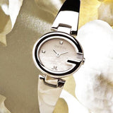 Gucci Guccissima Quartz Silver Dial Silver Steel Strap Watch For Women - YA134502 Authentic Buy Shop Now