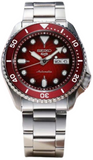 Seiko 5 Sports Mechanical Limited Edition Red Dial Silver Steel Strap Watch For Men - SRPK63K1 Authentic Buy Shop Now