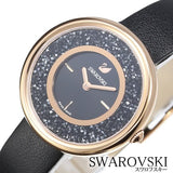 Swarovski Crystalline Pure Black Dial Black Leather Strap Watch for Women - 5275043 Authentic Buy Shop Now