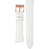 Swarovski Octea Lux White Dial White Leather Strap Watch for Women - 5414416 Authentic Buy Shop Now