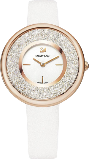 Swarovski Crystalline Pure White Dial White Leather Strap Watch for Women - 5376083 Authentic Buy Shop Now