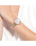 Swarovski Crystalline Aura Silver Dial Rose Gold Steel Strap Watch for Women - 5519459 Authentic Buy Shop Now