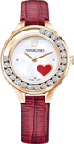 Swarovski Lovely Crystals Analog White Dial Red Leather Strap Watch for Women - 5297584 Authentic Buy Shop Now