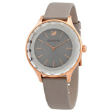 Swarovski Octea Nova Grey Dial Grey Leather Strap Watch for Women - 5295326 Authentic Buy Shop Now