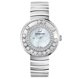 Swarovski Lovely Crystal Mother of Pearl Dial Silver Steel Strap Watch for Women - 1160307 Authentic Buy Shop Now