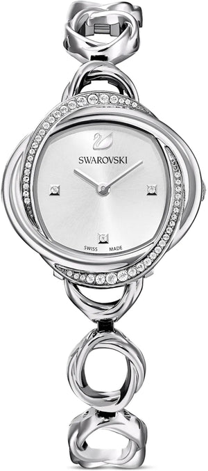 Swarovski Crystal Flower Silver Dial Silver Steel Strap Watch for Women - 5547622 Authentic Buy Shop Now