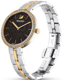 Swarovski Cosmopolitan Black Dial Two Tone Steel Strap Watch for Women - 5644072 Authentic Buy Shop Now