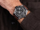 Diesel Little Daddy SBA Small Sized Grey Dial Brown Leather Strap Watch For Men - DZ7258 Authentic Buy Shop Now
