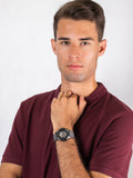 Fossil Neutra Automatic Skeleton Black Dial Grey Mesh Strap Watch for Men - ME3185 Authentic Buy Shop Now