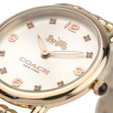 Coach Delancey White Dial Rose Gold Steel Strap Watch for Women - 14502783 Authentic Buy Shop Now
