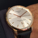 Tissot Chemin Des Tourelles Powermatic 80 Silver Dial Brown Leather Strap Watch For Men - T099.407.36.037.00 Authentic Buy Shop Now