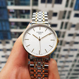 Tissot Everytime Medium White Dial Two Tone Mesh Bracelet Watch For Men - T109.410.22.031.00 Authentic Buy Shop Now