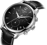 Tissot T Classic Tradition Chronograph Black Dial Black Leather Strap Watch For Men - T063.617.16.057.00 Authentic Buy Shop Now