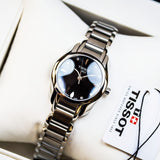 Tissot T Wave Black Dial Two Tone Steel Strap Watch For Women - T023.210.11.056.00 Authentic Buy Shop Now