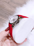 Tissot Couturier Lady Silver Dial Red Leather Strap Watch for Women - T035.210.16.031.01 Authentic Buy Shop Now