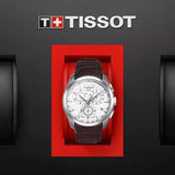 Tissot Couturier Chronograph White Dial Brown Leather Strap Watch For Men - T035.617.16.031.00 Authentic Buy Shop Now