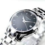 Tissot T Trend Couturier Lady Black Dial Silver Steel Strap Watch For Women - T035.210.11.051.00 Authentic Buy Shop Now