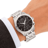 Tissot Couturier Chronograph Black Dial Silver Steel Strap Watch For Men - T035.617.11.051.00 Authentic Buy Shop Now