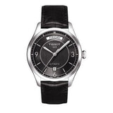 Tissot T One Automatic Black Dial Black Leather Strap Watch For Men - T038.430.16.057.00 Authentic Buy Shop Now