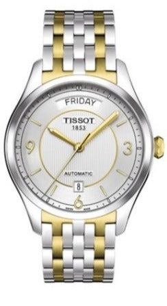 Tissot T Classic T One Automatic Silver Dial Two Tone Steel Strap Watch For Men - T038.430.22.037.00 Authentic Buy Shop Now