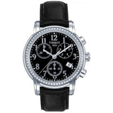 Tissot Dressport Diamonds Black Dial Black Leather Strap Watch for Women - T050.217.16.057.01 Authentic Buy Shop Now