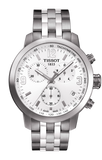 Tissot PRC 200 Chronograph Quartz Silver Dial Silver Steel Strap Watch For Men - T055.417.11.037.00 Authentic Buy Shop Now