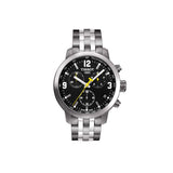Tissot PRC 200 Chronograph Black Dial Stainless Steel Watch For Men - T0554171105700 Authentic Buy Shop Now