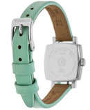Tissot T Lady Lovely Square Silver Dial Light Green Leather Strap Watch for Women - T058.109.16.031.01 Authentic Buy Shop Now