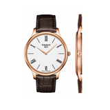 Tissot Tradition 5.5 White Dial Brown Leather Strap Watch for Men - T063.409.36.018.00 Authentic Buy Shop Now