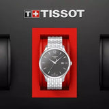 Tissot T Classic Tradition Grey Dial Silver Steel Strap Watch For Men - T063.610.11.067.00 Authentic Buy Shop Now