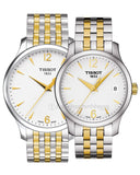 Tissot T Classic Tradition White Dial Two Tone Mesh Bracelet Watch for Women - T063.210.22.037.00 Authentic Buy Shop Now