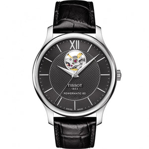 Tissot Tradition Powermatic 80 Open Heart Automatic Watch For Men - T063.907.16.058.00 Authentic Buy Shop Now