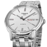 Tissot Automatics III Day Date White Dial Silver Steel Strap Watch For Men - T065.430.11.031.00 Authentic Buy Shop Now