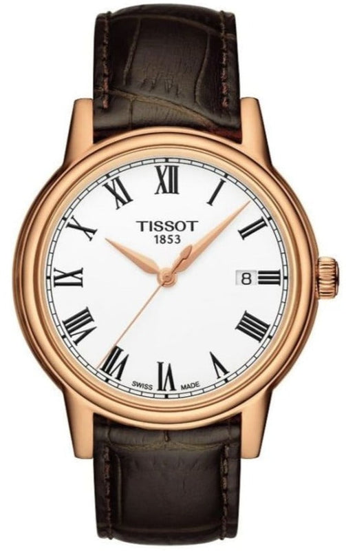 Tissot T Classic Carson White Dial Brown Leather Strap Watch For Men - T085.410.36.013.00 Authentic Buy Shop Now