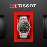 Tissot T Classic Luxury Powermatic 80 Black Dial Silver Steel Strap Watch For Men - T086.407.22.067.00 Authentic Buy Shop Now