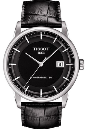 Tissot T Classic Luxury Black Dial Black Leather Strap Watch For Men - T086.407.16.051.00 Authentic Buy Shop Now