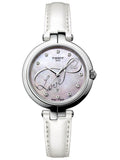 Tissot T Trend Flamingo Valentines Mother of Pearl White Dial White Leather Strap Watch For Women - T094.210.16.111.01 Authentic Buy Shop Now