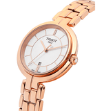 Tissot T Lady Flamingo Mother of Pearl Dial Rose Gold Steel Strap Watch For Women - T094.210.33.111.01 Authentic Buy Shop Now