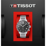 Tissot Quickster Chronograph Black Dial Silver Steel Strap Watch For Men - T095.417.11.067.00 Authentic Buy Shop Now