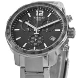 Tissot Quickster Chronograph Black Dial Silver Steel Strap Watch For Men - T095.417.11.067.00 Authentic Buy Shop Now