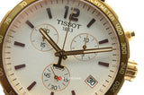 Tissot Quickster Chronograph White Dial Brown Leather Strap Watch For Men - T095.417.36.037.02 Authentic Buy Shop Now