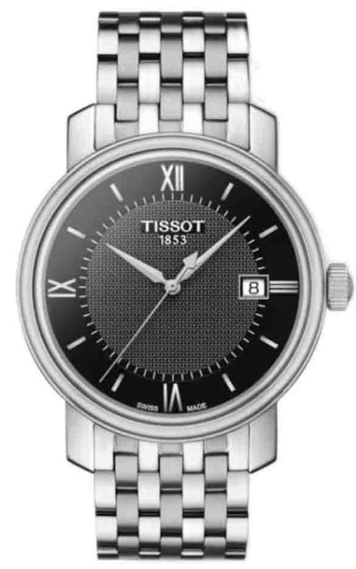 Tissot Bridgeport Black Dial Silver Steel Strap Watch For Women - T097.010.11.058.00 Authentic Buy Shop Now
