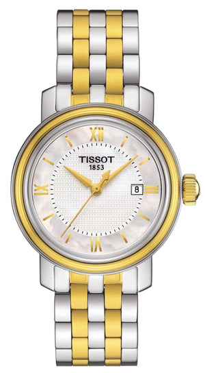 Tissot T Classic Bridgeport Silver Dial Two Tone Mesh Bracelet Watch For Men - T097.410.22.038.00 Authentic Buy Shop Now