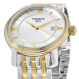 Tissot T Classic Bridgeport Silver Dial Two Tone Mesh Bracelet Watch For Men - T097.410.22.038.00 Authentic Buy Shop Now