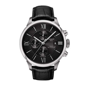 Tissot T Classic Chemin Des Tourelles Chronograph Black Dial Black Leather Strap Watch For Men - T099.427.16.058.00 Authentic Buy Shop Now