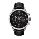 Tissot T Classic Chemin Des Tourelles Chronograph Black Dial Black Leather Strap Watch For Men - T099.427.16.058.00 Authentic Buy Shop Now