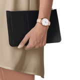 Tissot T Lady Bella Ora Round White Dial Beige Leather Strap Watch For Women - T103.210.36.018.00 Authentic Buy Shop Now