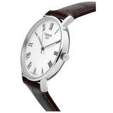Tissot T Classic Everytime White Dial Brown Leather Strap Watch For Men - T109.410.16.033.00 Authentic Buy Shop Now